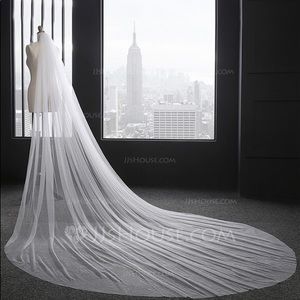 BRAND NEW Cathedral length bridal veil in ivory